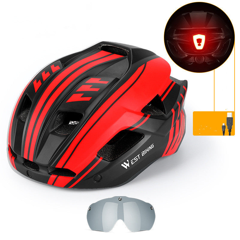 Cycling Integrated With Goggles Helmet