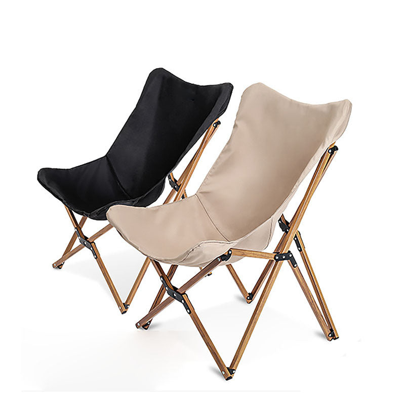 Wooden Grain Aluminum Pipe Camping Chair