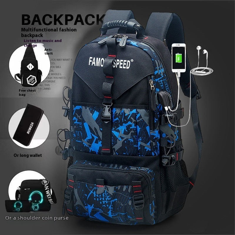 Men's Waterproof Oxford Cloth Backpack